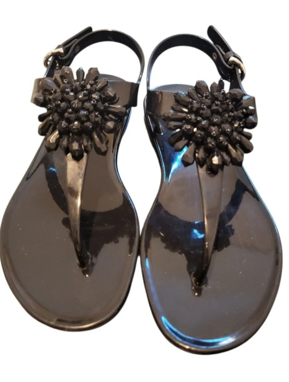 Authenthic Coach Hida Jelly Floral Beaded Sandals